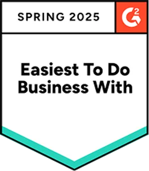 Easiest to Do Business With G2 label